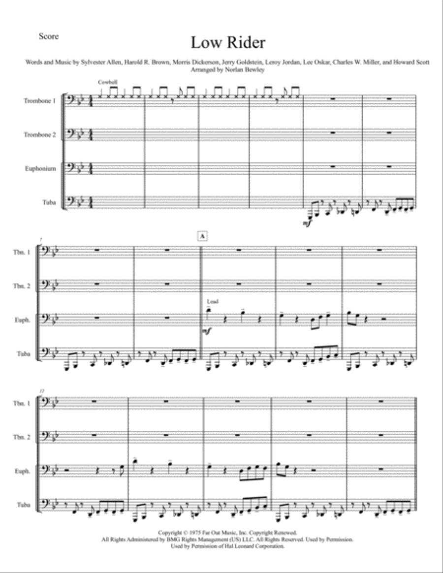 Low Rider Brass Ensemble scores gallery preview page 1