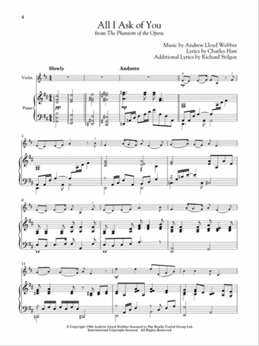 Broadway Songs for Classical Players – Violin and Piano Violin Solo scores gallery preview page 3