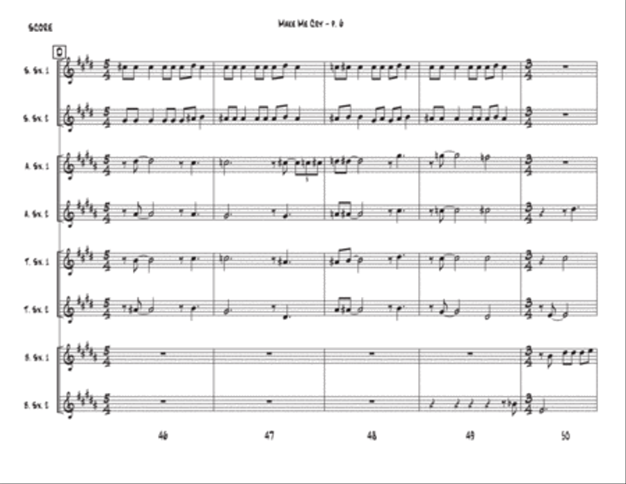 Make Me Cry Woodwind Ensemble scores gallery preview page 6