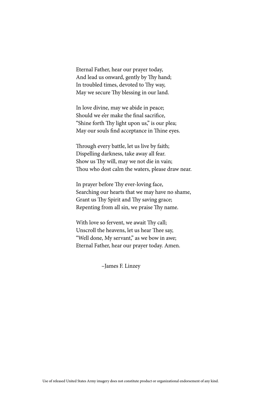 The United States Army Hymn (Eternal Father, Hear Our Prayer) 4-Part scores gallery preview page 2