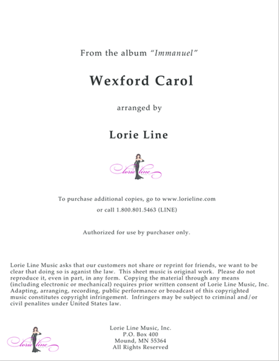 Wexford Carol Piano Solo scores gallery preview page 1