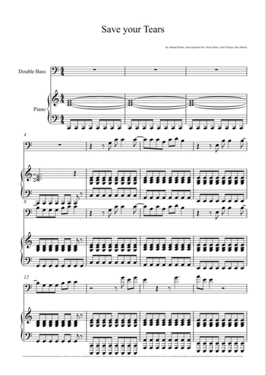 Save Your Tears String Duet scores gallery preview page 1