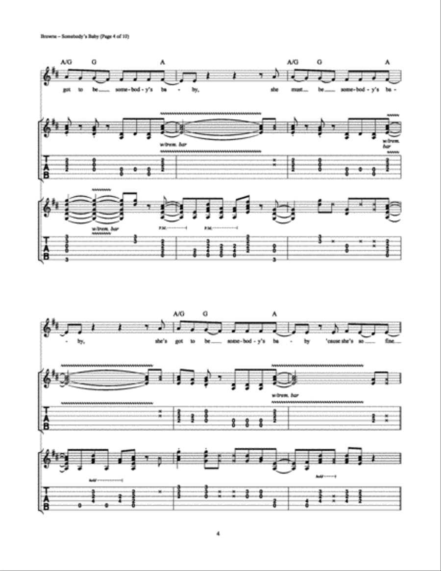 Somebody's Baby Electric Guitar scores gallery preview page 4