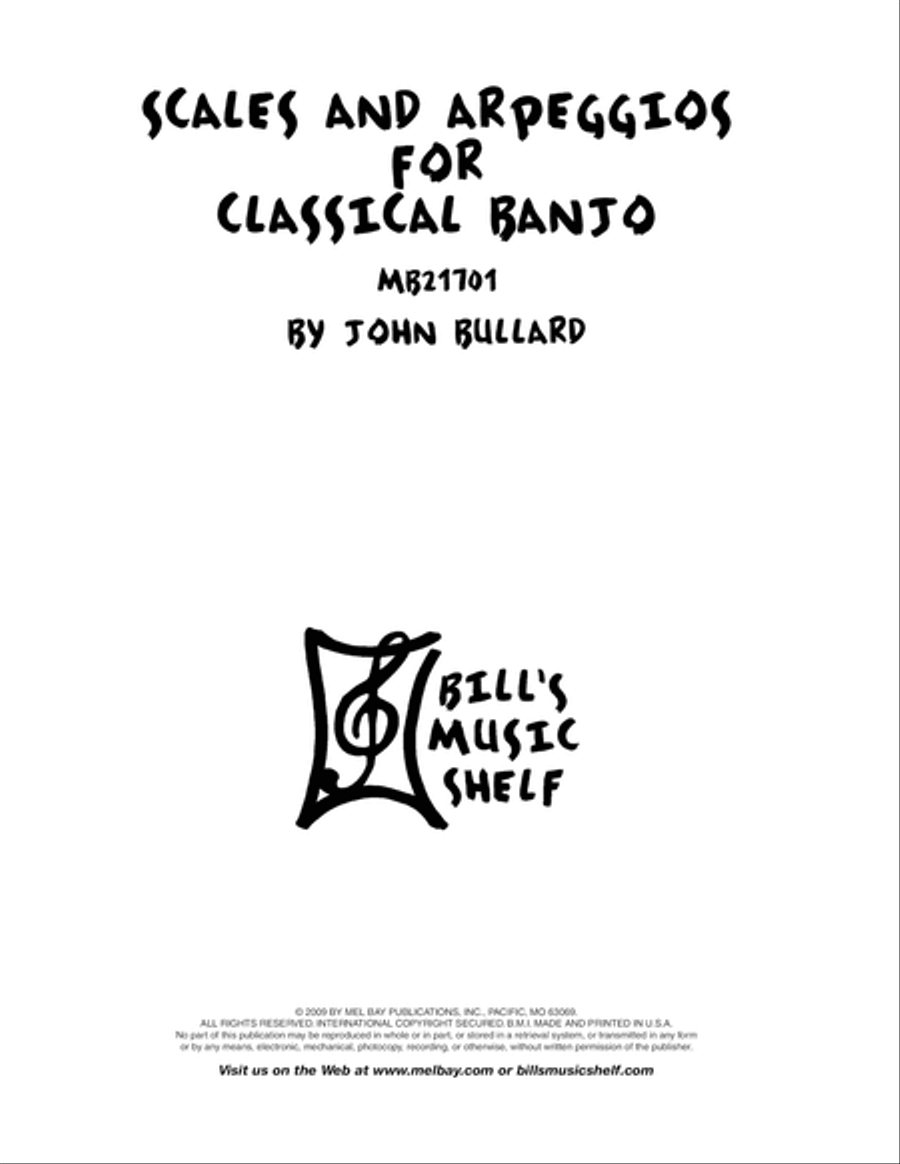 Scales and Arpeggios for Classical Banjo Banjo scores gallery preview page 2