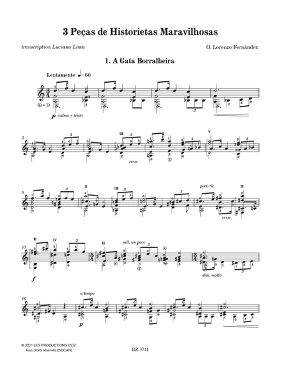3 Peças de Historietas Maravilhosas Classical Guitar scores gallery preview page 2