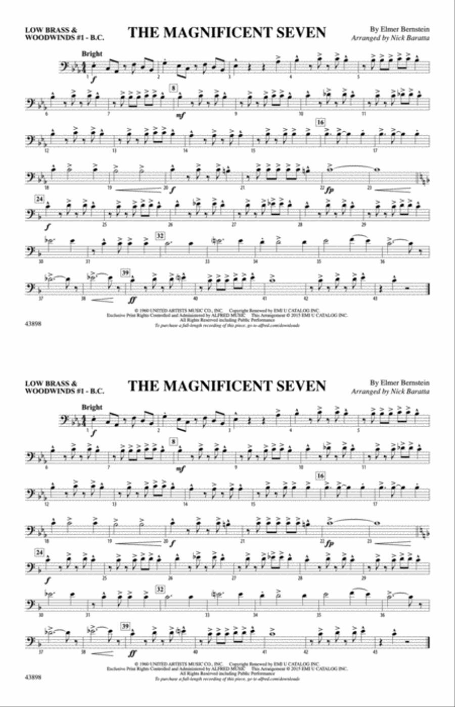 The Magnificent Seven: Low Brass & Woodwinds #1 - Bass Clef