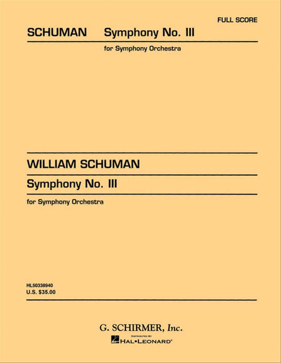 Symphony No. 3 Symphony No. 3 Orchestra scores gallery preview page 1
