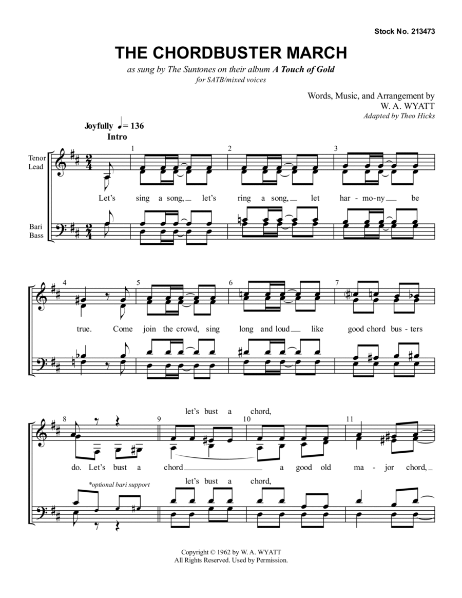 The Chordbuster March The Chordbuster March 4-Part scores gallery preview page 1