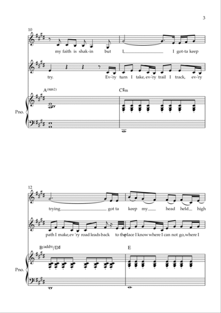 How Far I'll Go Medium Voice scores gallery preview page 3