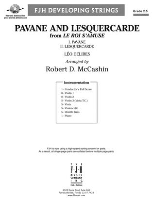 Pavane and Lesquercarde: Score