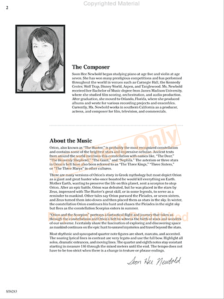 Orion and the Scorpion String Orchestra scores gallery preview page 3