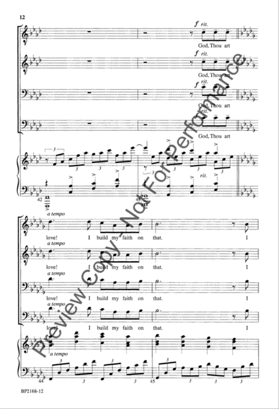 God Thou Art Love - TTBB TTBB scores gallery preview page 12