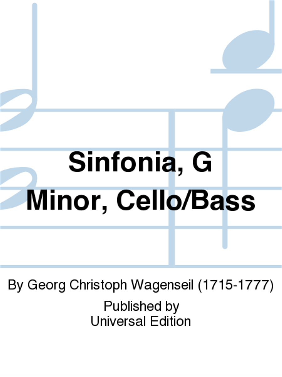 Sinfonia, G Minor, Cello/Bass Cello scores gallery preview page 1