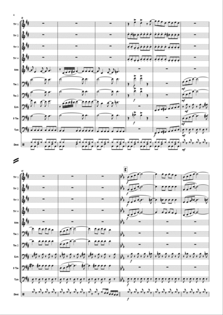 Mamma Mia Euphonium scores gallery preview page 6