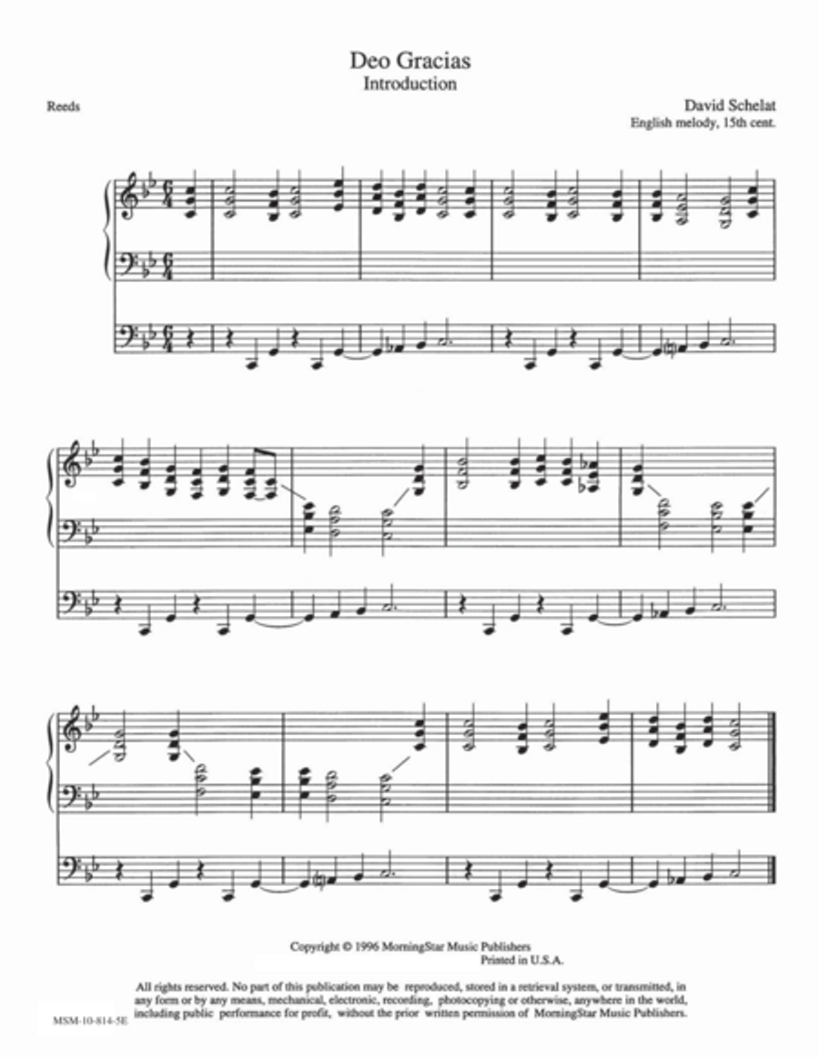 Deo Gracias Organ scores gallery preview page 1