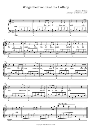 Wiegenlied, Lullaby by Brahms