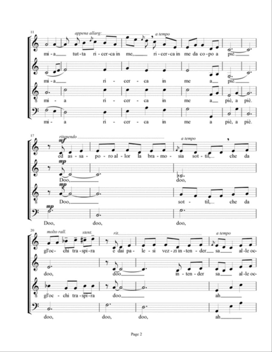 Quando me'n vo' (La Bohème) 4-Part scores gallery preview page 2