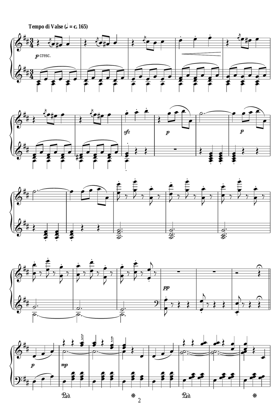The Blue Danube The Blue Danube Piano Solo scores gallery preview page 2