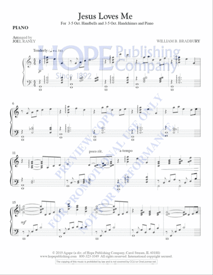 Jesus Loves Me Piano scores gallery preview page 9