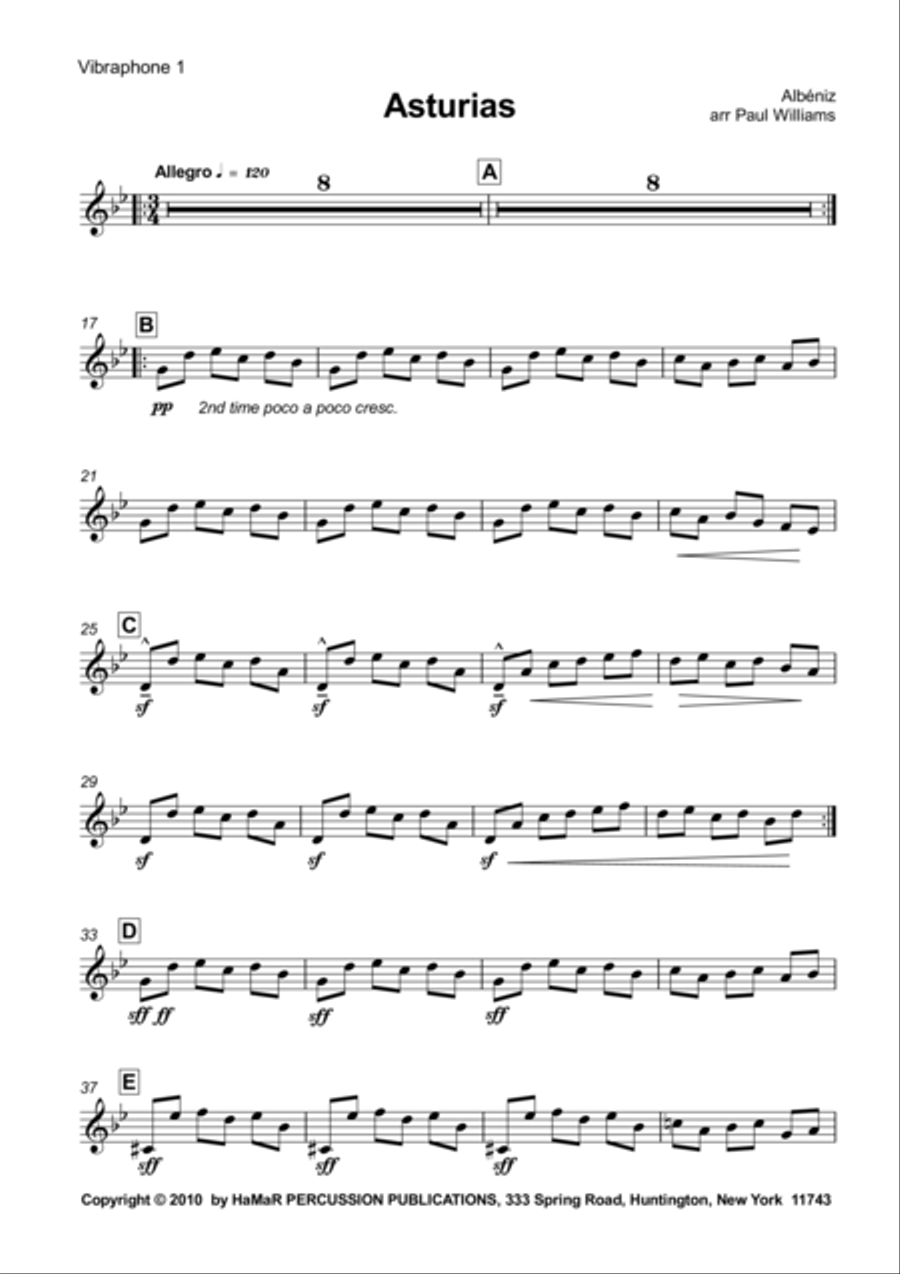 Asturias Asturias Glockenspiel scores gallery preview page 1