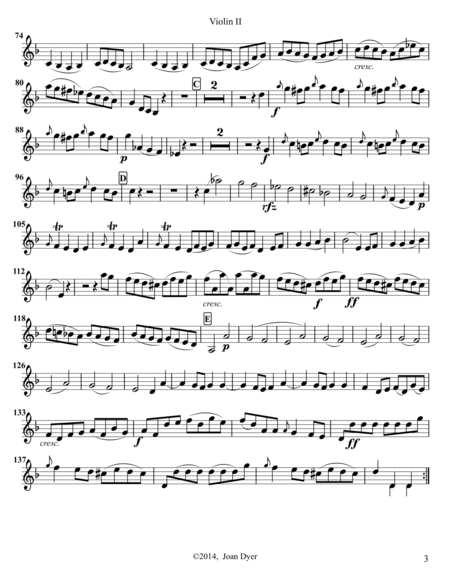 String Quartet in d minor, G. 172, second violin
