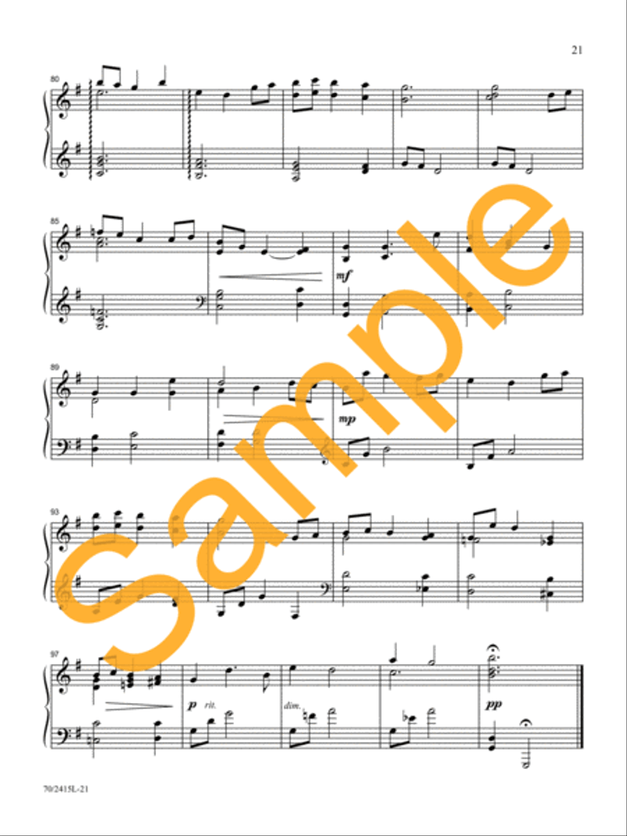 Come, Let Us Adore Him Piano Solo scores gallery preview page 18