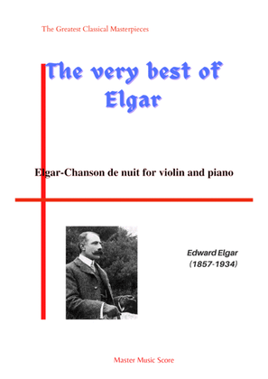 Book cover for Elgar-Chanson de nuit for violin and piano