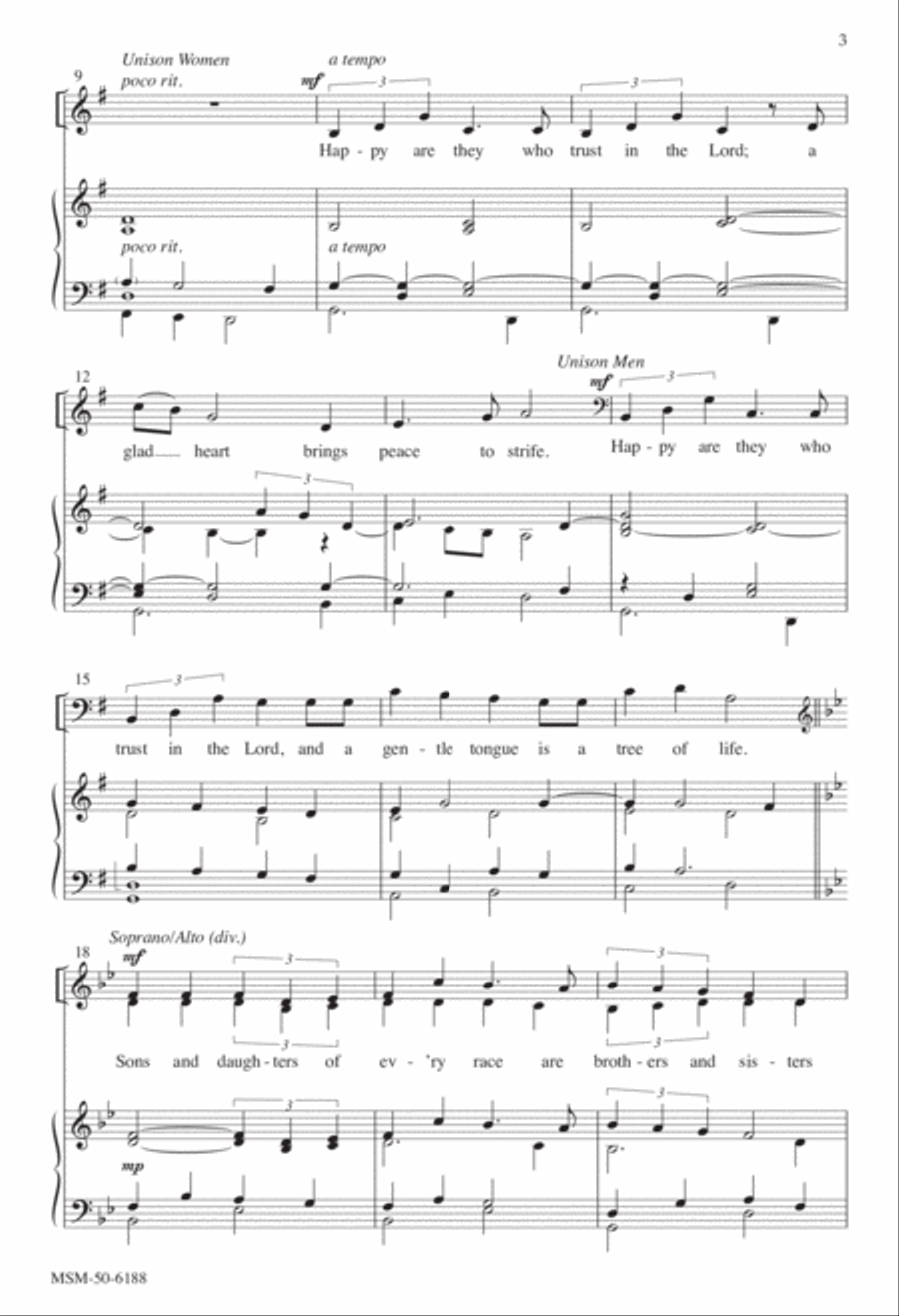 What Does the Lord Require of You? 4-Part scores gallery preview page 2