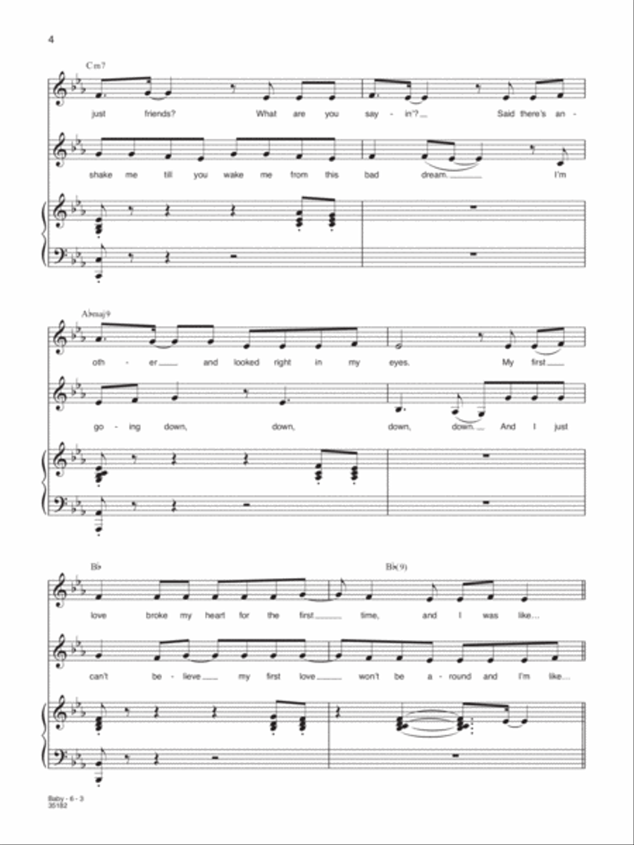 Baby Baby Piano, Vocal, Guitar scores gallery preview page 3