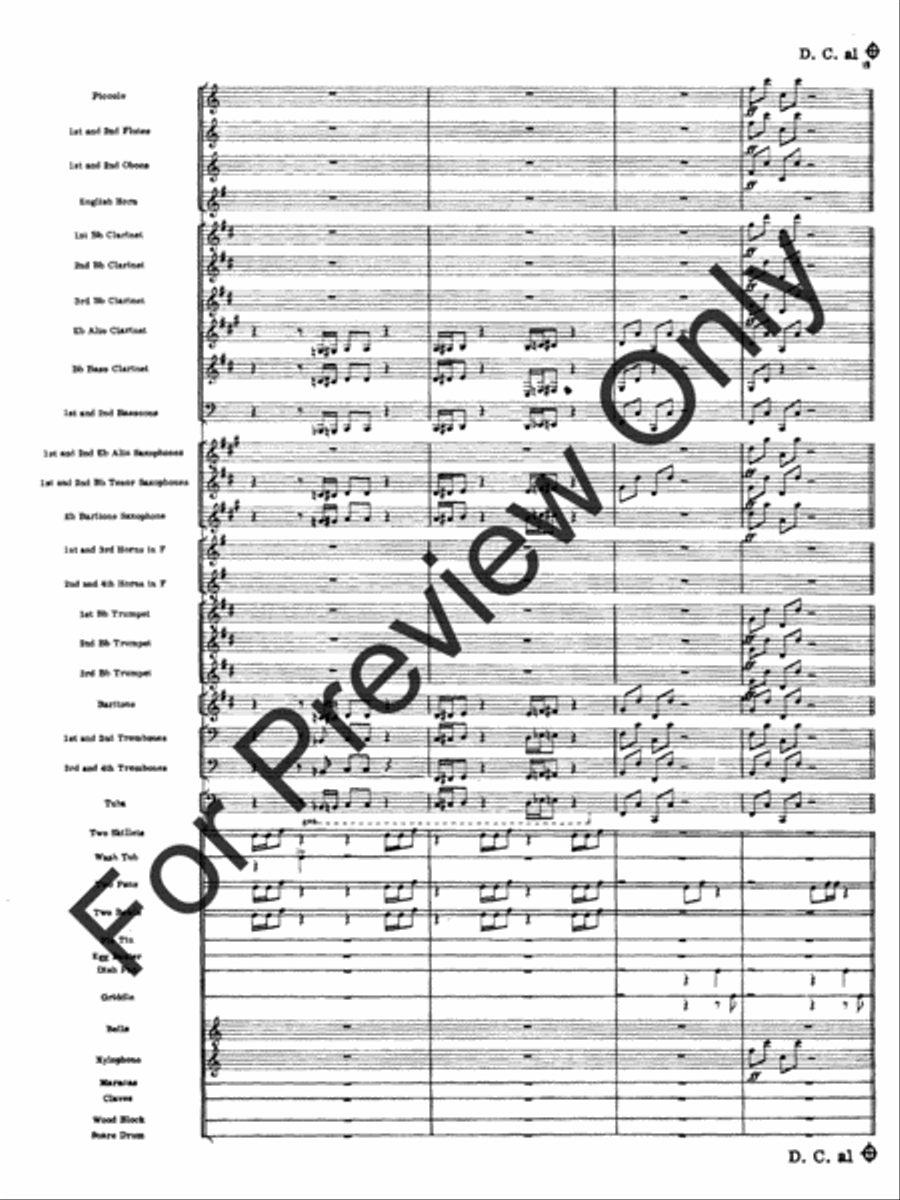 Variations On A Kitchen Sink Concert Band scores gallery preview page 22