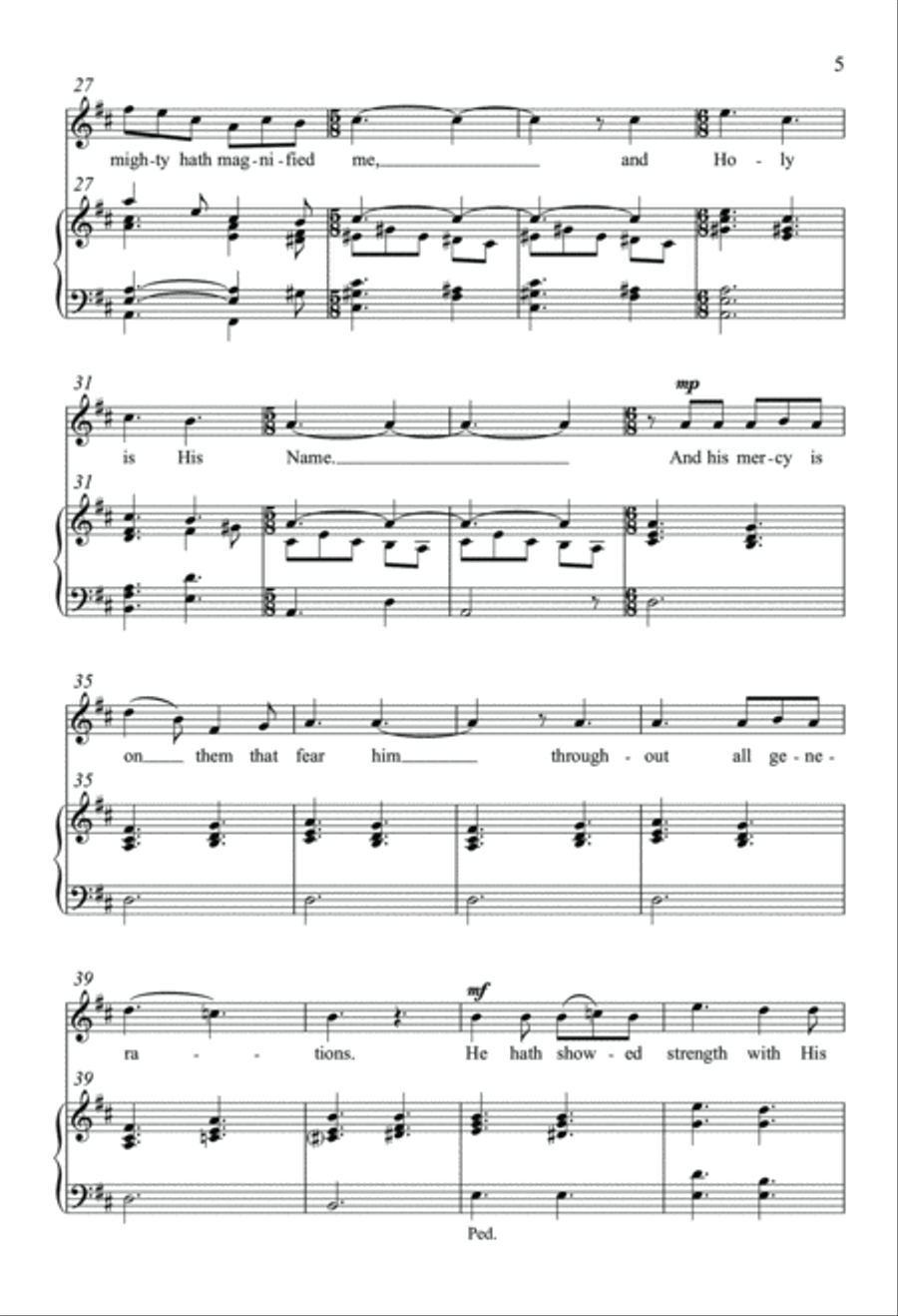 Magnificat and Nunc Dimittis in D Unison Choir scores gallery preview page 4