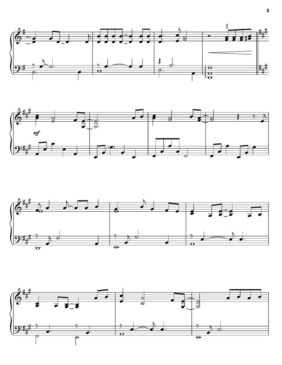 The Christmas Shoes Piano Solo scores gallery preview page 3