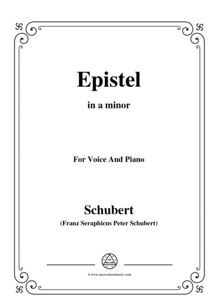 Schubert-Epistel(Herrn Joseph Spaun),in a minor,for Voice&Piano image number null