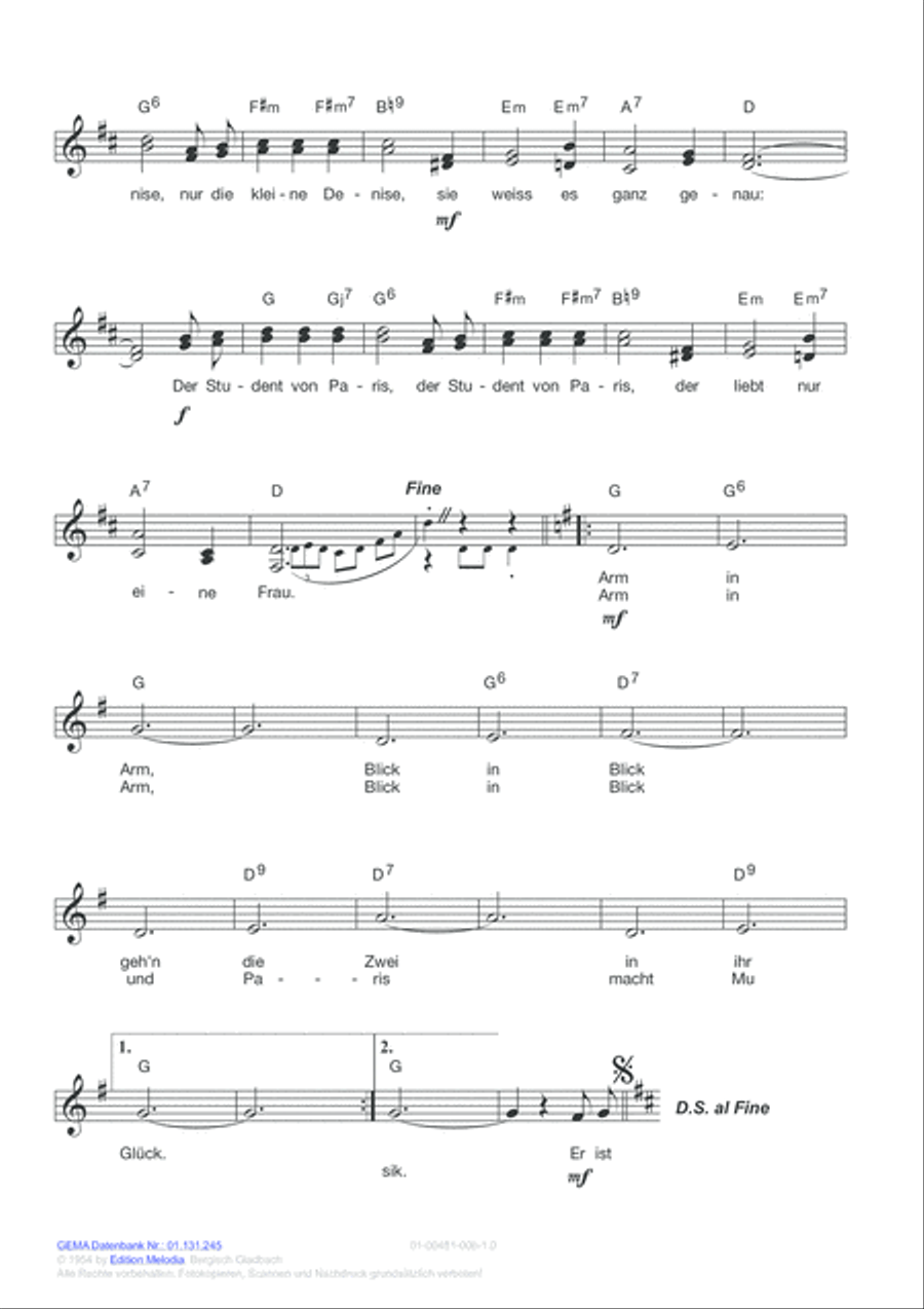 Der Student von Paris Der Student von Paris Voice scores gallery preview page 3