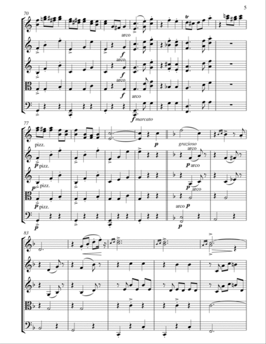 Kriesler : Liebesfraud for Violin Solo and String Orchestra String Orchestra scores gallery preview page 5