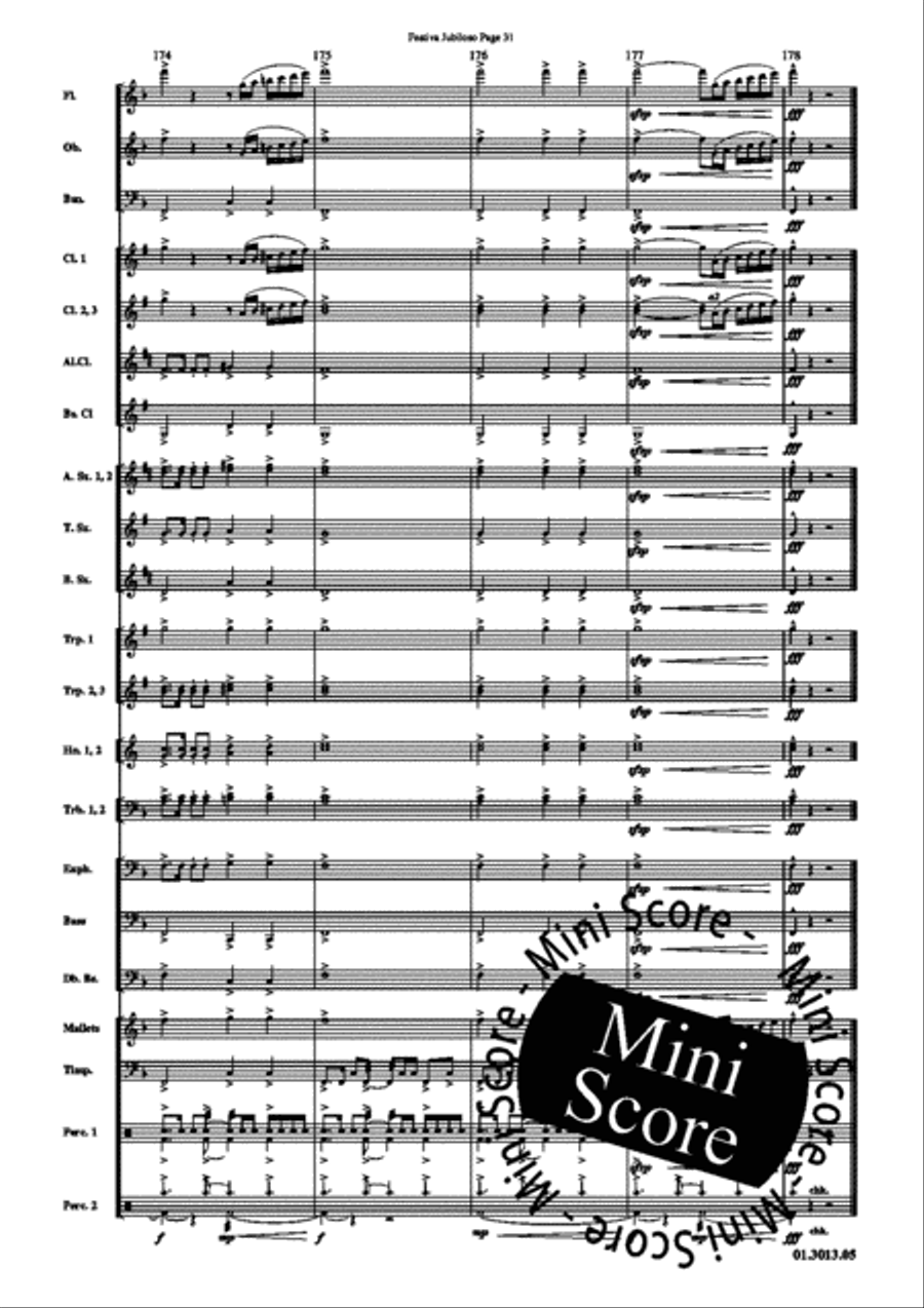 Festiva Jubiloso Concert Band scores gallery preview page 35