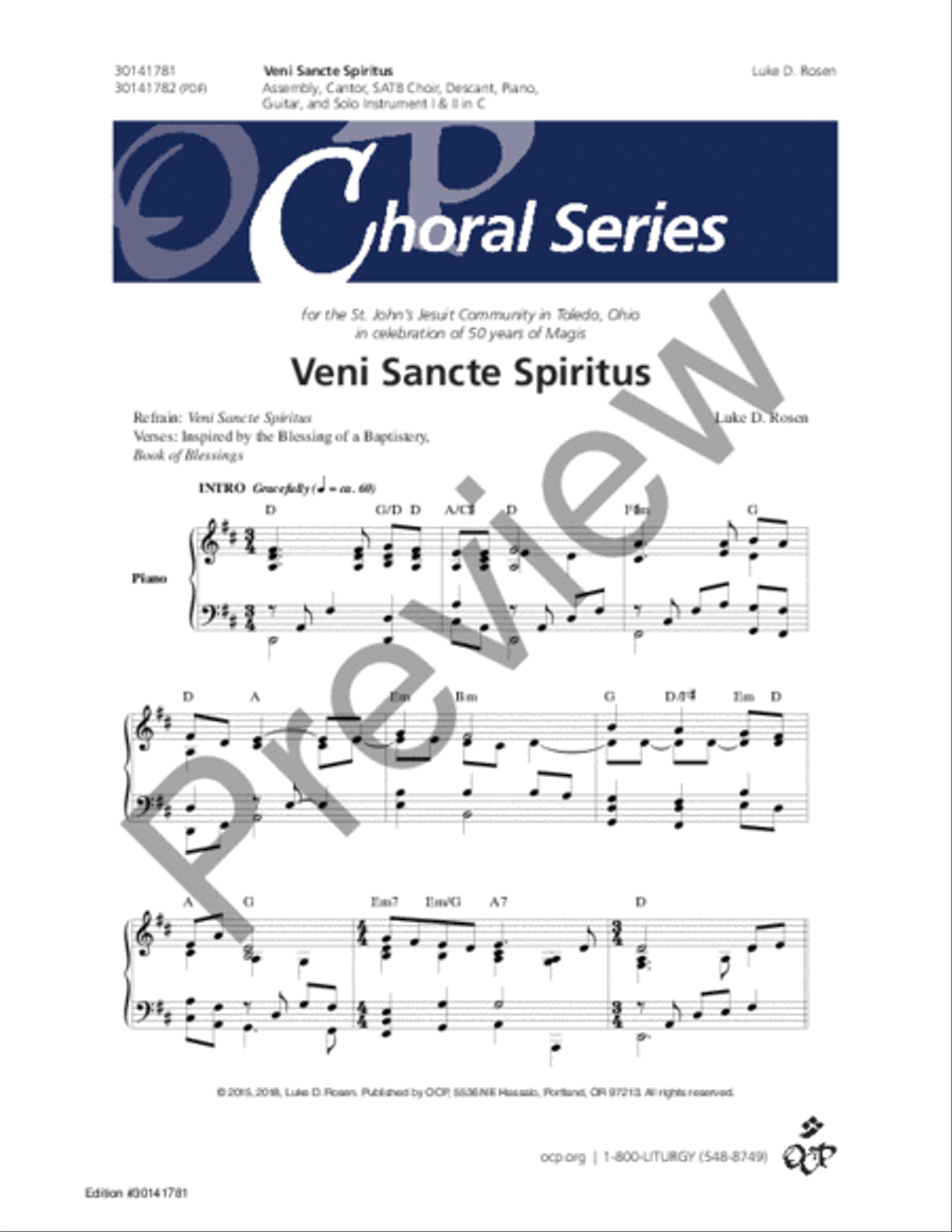 Veni, Sancte Spiritus Veni, Sancte Spiritus 4-Part scores gallery preview page 2