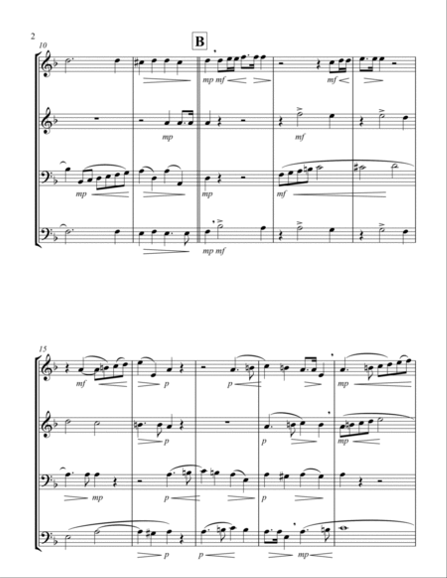Kyrie (Durante) (String Quartet - 2 Violins, 2 Cellos) String Quartet scores gallery preview page 2