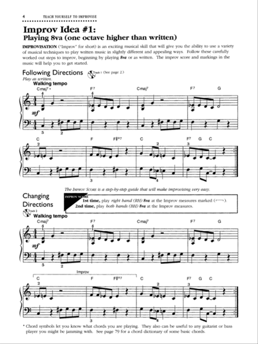 Alfred's Teach Yourself to Improvise at the Keyboard Piano Method scores gallery preview page 7