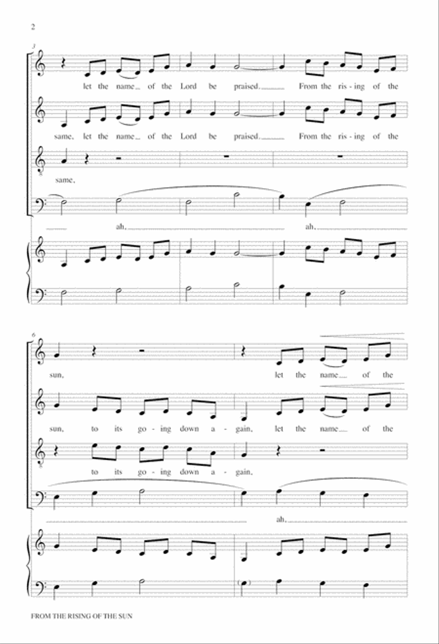 From the Rising of the Sun 4-Part scores gallery preview page 2