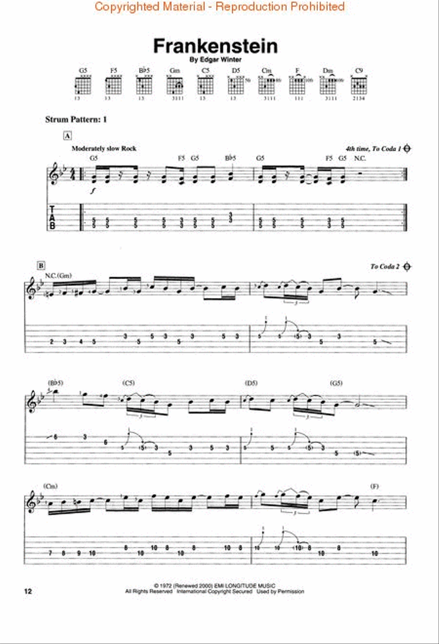 Guitar Instrumentals Guitar Instrumentals Guitar Tablature scores gallery preview page 4