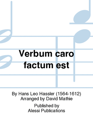 Book cover for Verbum caro factum est