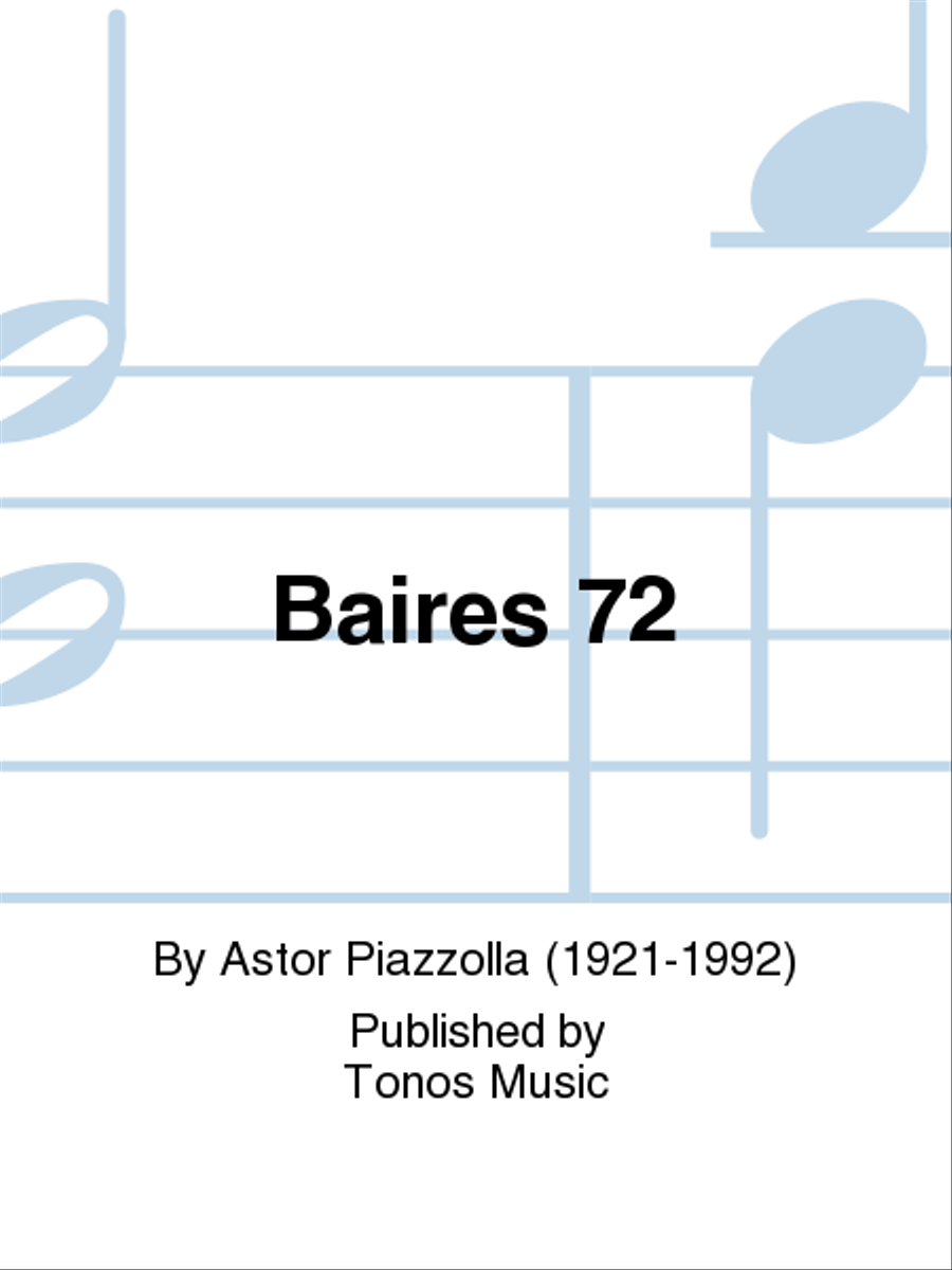 Baires 72 Baires 72 Piano scores gallery preview page 1