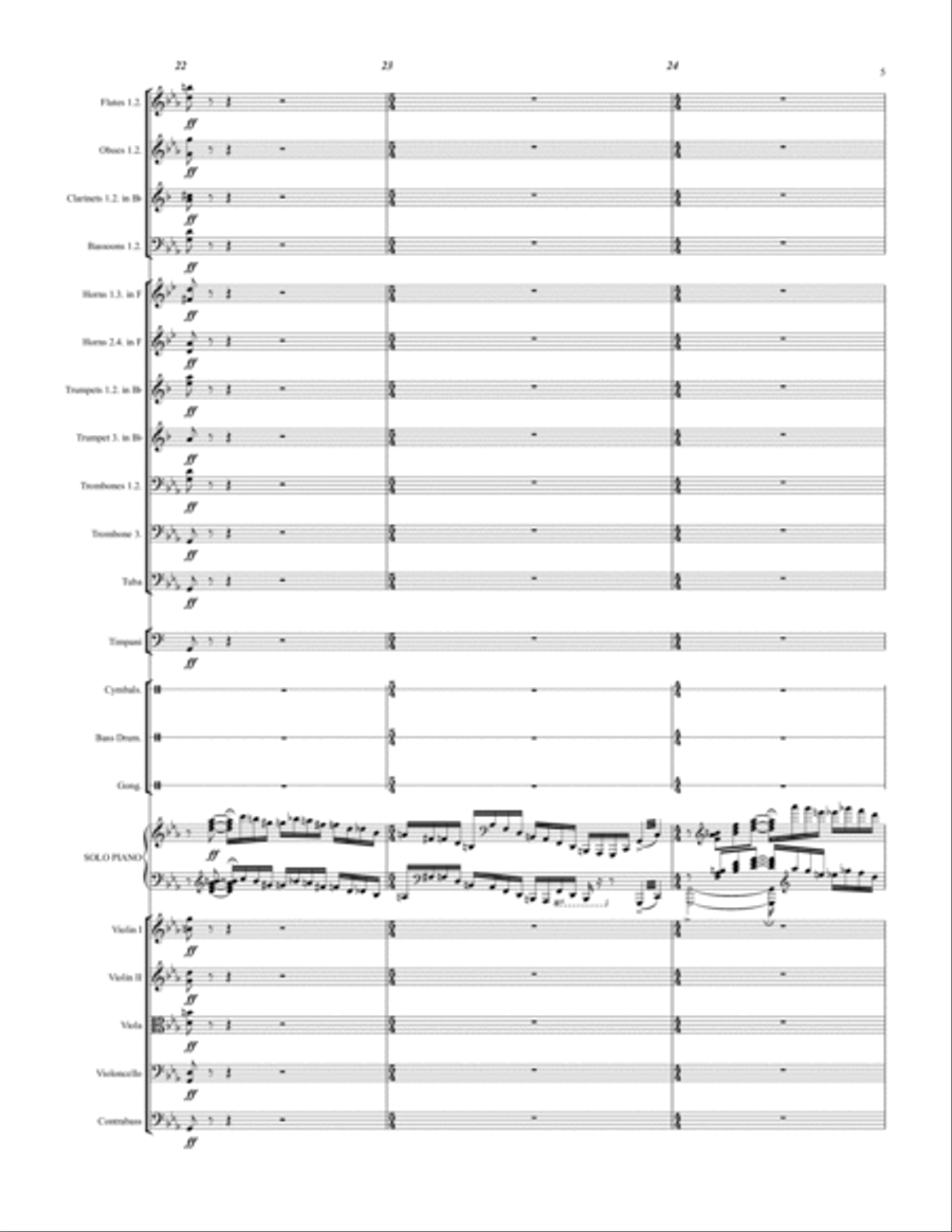 Piano Concerto No.1 Score and parts (including cadenza) Large Ensemble scores gallery preview page 5