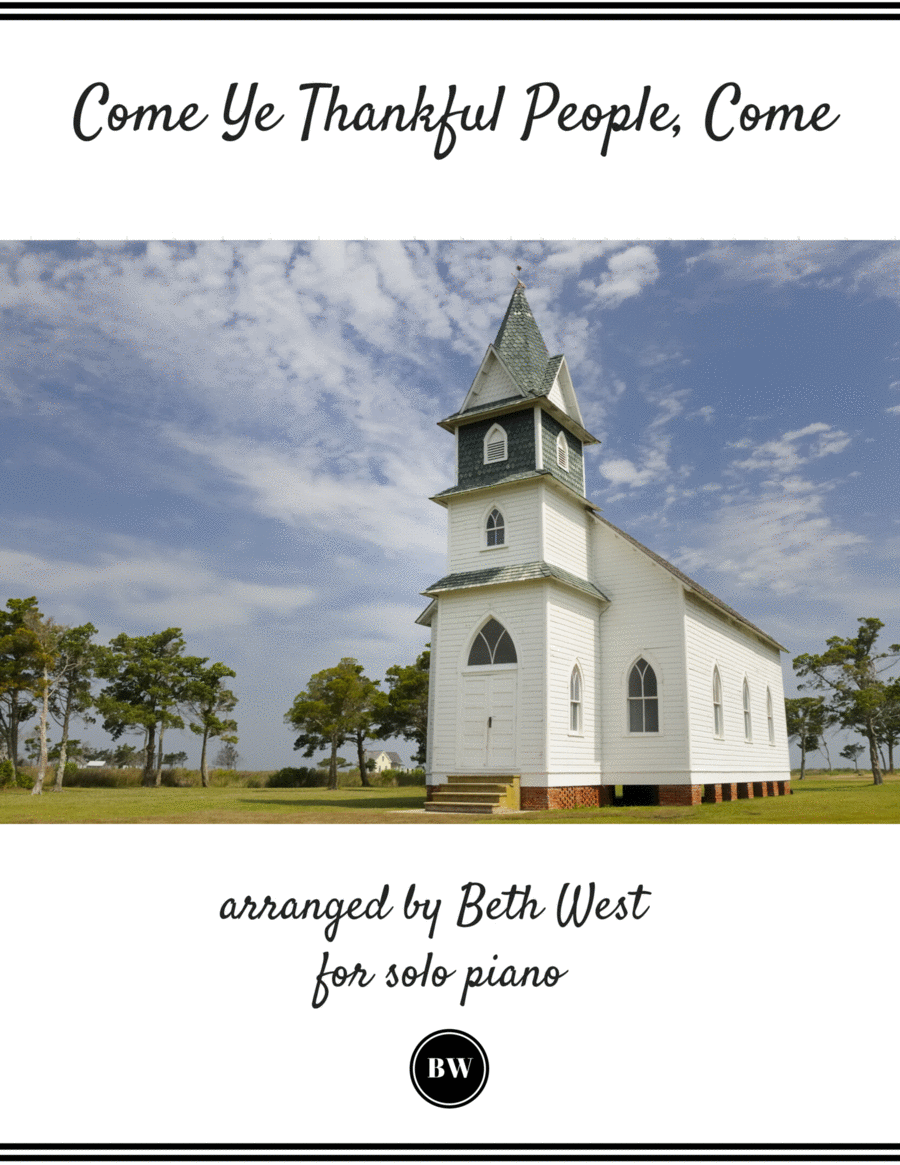 Come, Ye Thankful People, Come Piano Solo scores gallery preview page 1