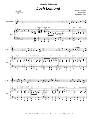Loch Lomond (Soprano Saxophone and Piano)