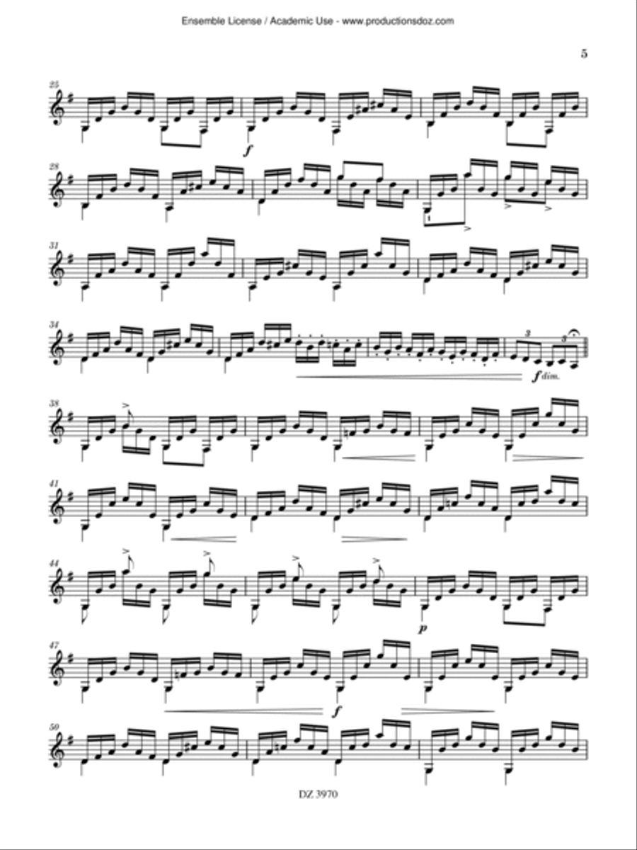 9 Studies Classical Guitar scores gallery preview page 5