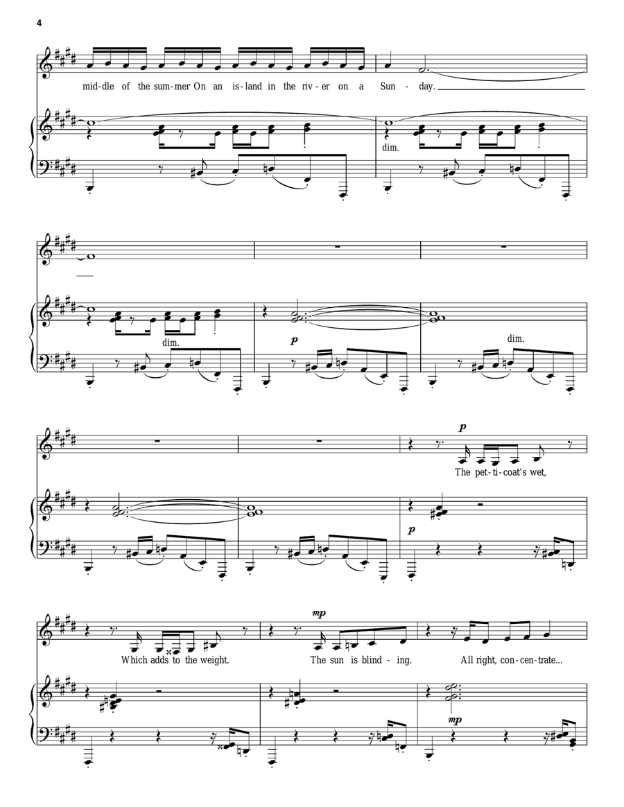 Sunday In The Park With George Piano, Vocal scores gallery preview page 4