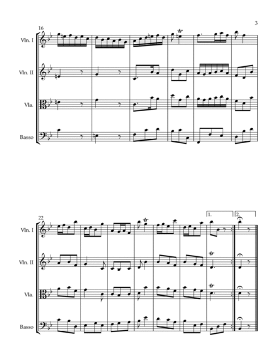 Alcina Menuet String Orchestra scores gallery preview page 3