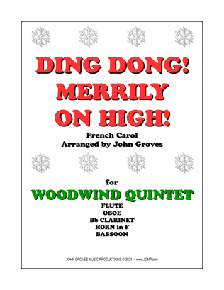Ding Dong! Merrily on High! - Woodwind Quintet